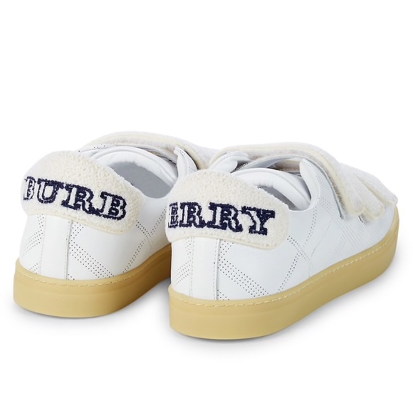 NIB Burberry Perfect Storm Leather Sneakers - Picture 3 of 5